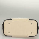 BURBERRY Tote Bag Canvas Leather White Silver Auth bs28323-9