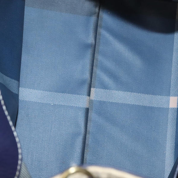 BURBERRY Tote Bag Canvas Leather Beige Purple Auth bs28324