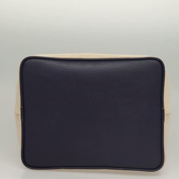 BURBERRY Tote Bag Canvas Leather Beige Purple Auth bs28324