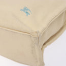 BURBERRY Blue Label Tote Bag Canvas Beige Silver Auth bs28326-9