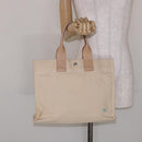 BURBERRY Blue Label Tote Bag Canvas Beige Silver Auth bs28326-22