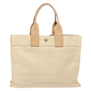 BURBERRY Blue Label Tote Bag Canvas Beige Silver Auth bs28326-2