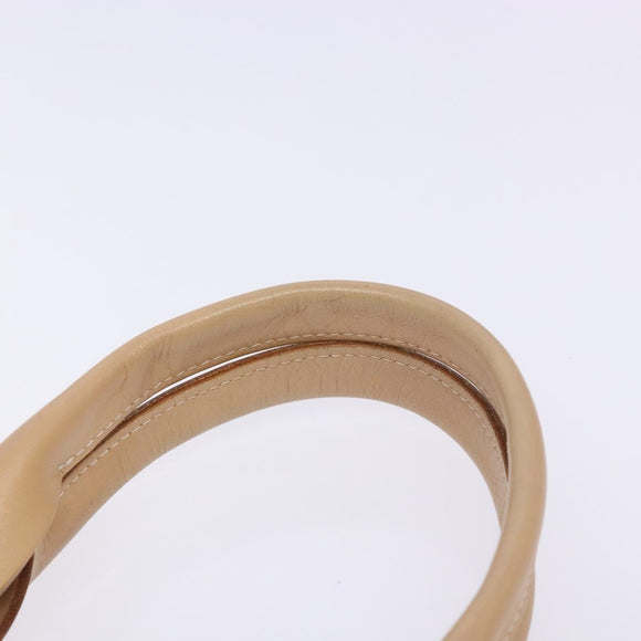 BURBERRY Blue Label Tote Bag Canvas Beige Silver Auth bs28326