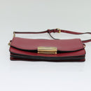 BURBERRY Chain Wallet Leather Pink Gold Auth bs28328-5