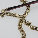 BURBERRY Chain Wallet Leather Pink Gold Auth bs28328-8