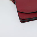 BURBERRY Chain Wallet Leather Pink Gold Auth bs28328-15