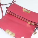 BURBERRY Chain Wallet Leather Pink Gold Auth bs28328-10