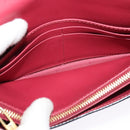 BURBERRY Chain Wallet Leather Pink Gold Auth bs28328-11