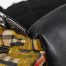 BURBERRY Nova Check Backpack Canvas Beige Silver Auth bs28329M-17