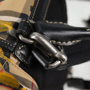 BURBERRY Nova Check Backpack Canvas Beige Silver Auth bs28329M-10