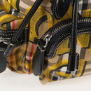 BURBERRY Nova Check Backpack Canvas Beige Silver Auth bs28329M-19