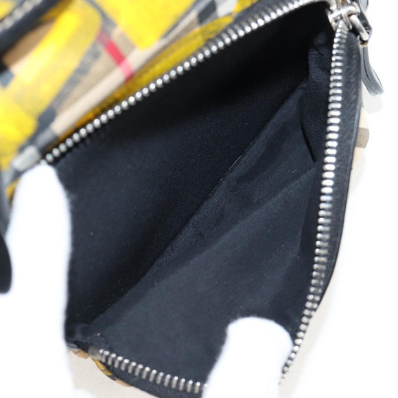 BURBERRY Nova Check Backpack Canvas Beige Silver Auth bs28329M