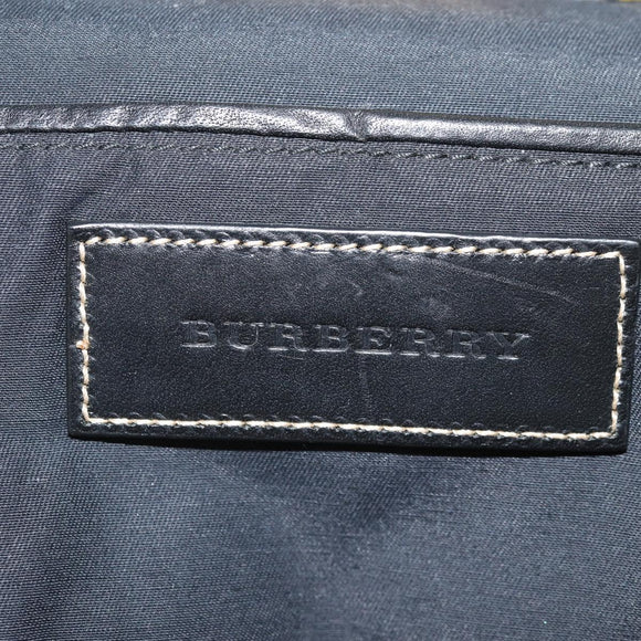 BURBERRY Nova Check Backpack Canvas Beige Silver Auth bs28329M