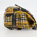 BURBERRY Nova Check Backpack Canvas Beige Silver Auth bs28329M-4