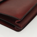 HERMES Sac Adepeche 40 Hand Bag Leather Bordeaux Gold Auth bs28333-14