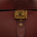 HERMES Sac Adepeche 40 Hand Bag Leather Bordeaux Gold Auth bs28333-10