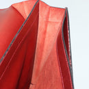 HERMES Sac Adepeche 40 Hand Bag Leather Bordeaux Gold Auth bs28333-19