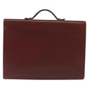 HERMES Sac Adepeche 40 Hand Bag Leather Bordeaux Gold Auth bs28333-2