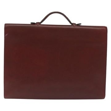 HERMES Sac Adepeche 40 Hand Bag Leather Bordeaux Gold Auth bs28333 - 0