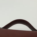 HERMES Sac Adepeche 40 Hand Bag Leather Bordeaux Gold Auth bs28333-8