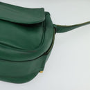 HERMES Shoulder Bag Leather Green Gold Auth bs28334-15