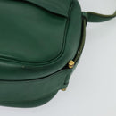 HERMES Shoulder Bag Leather Green Gold Auth bs28334-13