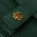HERMES Shoulder Bag Leather Green Gold Auth bs28334-14