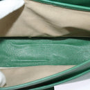 HERMES Shoulder Bag Leather Green Gold Auth bs28334-17