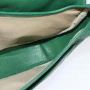 HERMES Shoulder Bag Leather Green Gold Auth bs28334-18