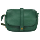 HERMES Shoulder Bag Leather Green Gold Auth bs28334-2