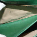 HERMES Shoulder Bag Leather Green Gold Auth bs28334-12