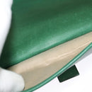 HERMES Shoulder Bag Leather Green Gold Auth bs28334-21