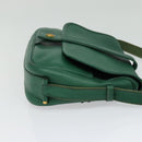HERMES Shoulder Bag Leather Green Gold Auth bs28334-4