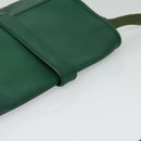 HERMES Shoulder Bag Leather Green Gold Auth bs28334-6