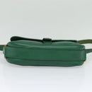 HERMES Shoulder Bag Leather Green Gold Auth bs28334-9