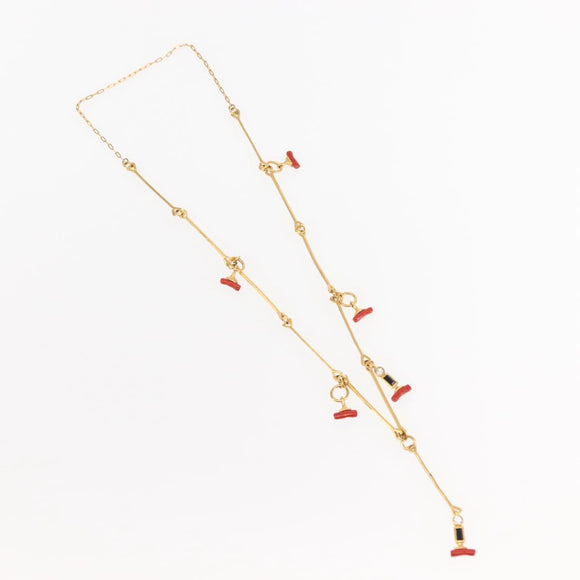 BALENCIAGA Necklace Metal Gold Auth bs28337