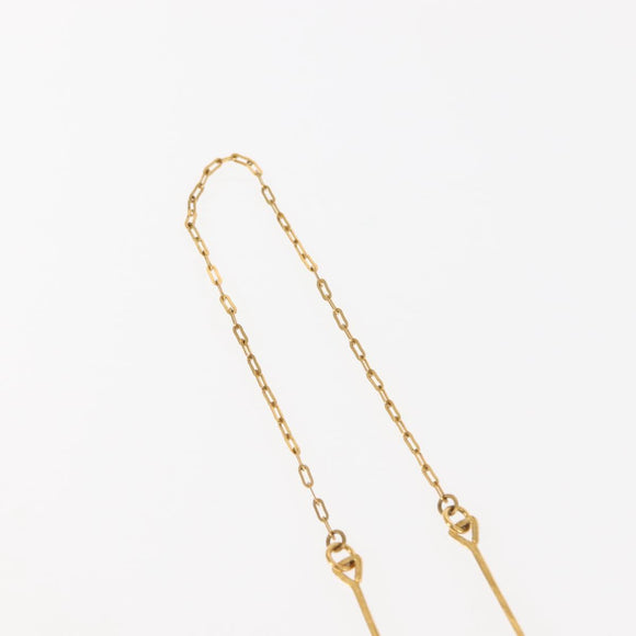 BALENCIAGA Necklace Metal Gold Auth bs28337