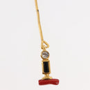BALENCIAGA Necklace Metal Gold Auth bs28337-8