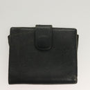 CHANEL Pouch Nylon Caviar Skin 2 Set Black Silver CC Auth bs28342-11