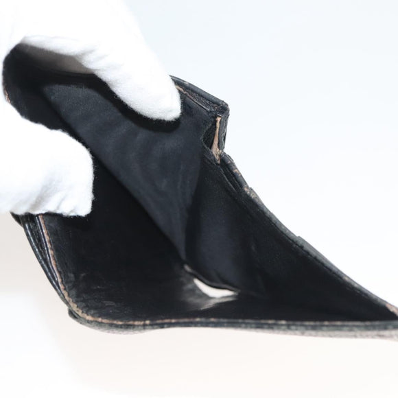 CHANEL Pouch Nylon Caviar Skin 2Set Black Silver CC Auth bs28342