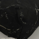 CHANEL Pouch Nylon Caviar Skin 2Set Black Silver CC Auth bs28342-8