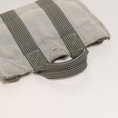 HERMES Her Line Tote Bag Canvas 2Set Gray Black Silver Auth bs28344-14