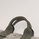 HERMES Her Line Tote Bag Canvas 2Set Gray Black Silver Auth bs28344-15