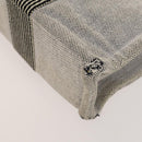 HERMES Her Line Tote Bag Canvas 2Set Gray Black Silver Auth bs28344-17