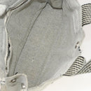 HERMES Her Line Tote Bag Canvas 2Set Gray Black Silver Auth bs28344-18
