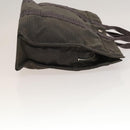 HERMES Her Line Tote Bag Canvas 2Set Gray Black Silver Auth bs28344-4