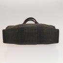 HERMES Her Line Tote Bag Canvas 2Set Gray Black Silver Auth bs28344-7