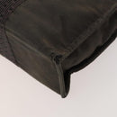 HERMES Her Line Tote Bag Canvas 2Set Gray Black Silver Auth bs28344-8