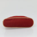 HERMES Bolide Pouch Canvas 2Set Beige Red Silver Auth bs28345-15