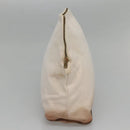 HERMES Bolide Pouch Canvas 2Set Beige Red Silver Auth bs28345-4